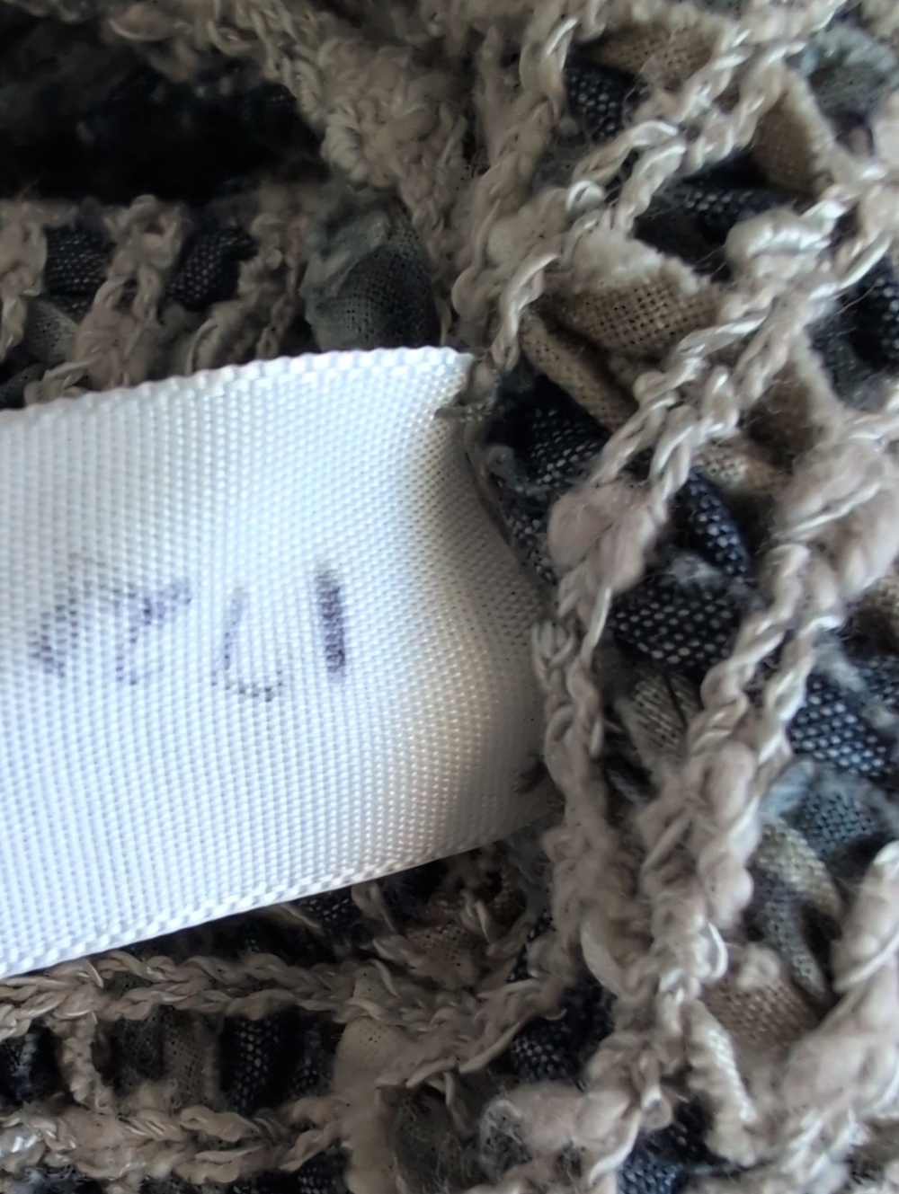 Estelle Womens Blue & Cream Textured Knit Tweed Cardigan Blazer Medium - Picture 8 of 12